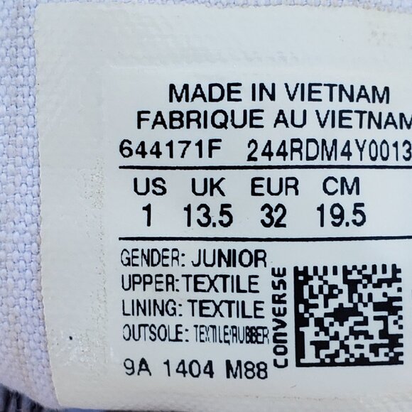 EUC CTAS Converse Sugar Skull Dia de los Muertos (Jr. 1) KICKS - Picture 2 of 6